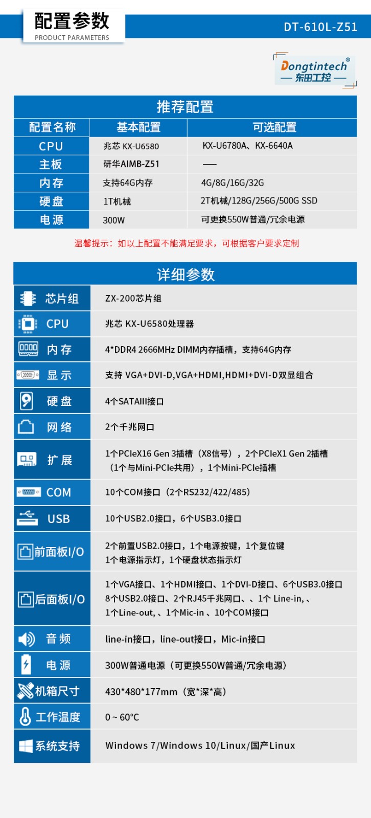 東田國產(chǎn)化4U工控機(jī),國產(chǎn)兆芯處理器,DT-610L-Z51.jpg.jpg