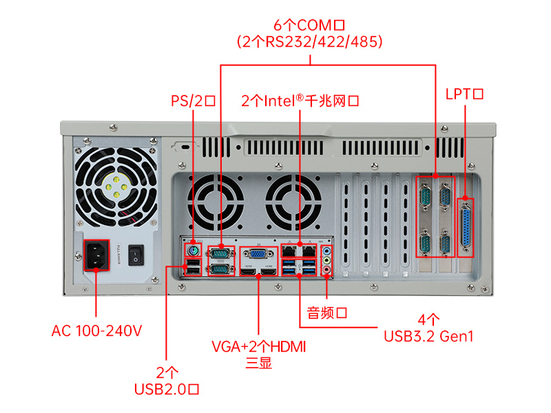 4U工控機|支持5個PCI插槽|DT-610P-JH420MA